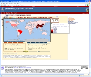 Screenshot of the UNEP GEO Site