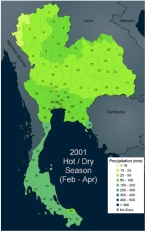 Figure 5b: Hot/Dry Season, Febuary 2001 to April 2001